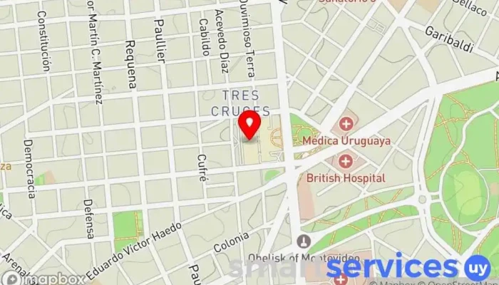 mapa de UY Remises Servicio de transporte en Montevideo