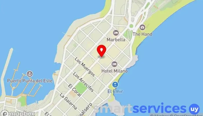 mapa de Vacationer Vip Agencia de viajes en Punta del Este