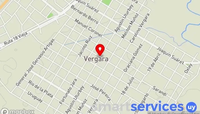 mapa de Vergara  en Vergara