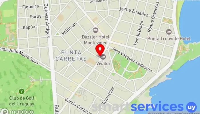 mapa de Viajes El Corte Inglés Agencia de viajes en Montevideo