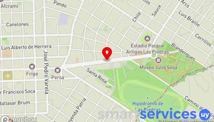 mapa de Viajes Agencia de viajes en Las Piedras