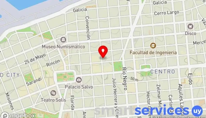 mapa de Viajes Tudet Agencia de viajes en Montevideo