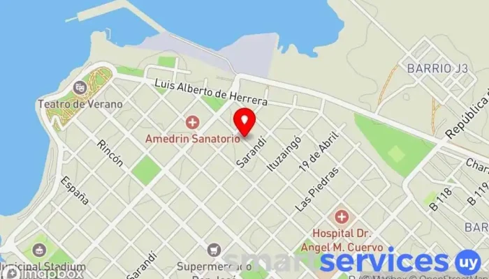 mapa de Viajes y turismo Alojamiento en Fray Bentos