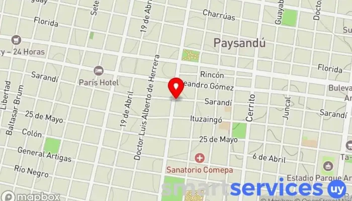mapa de Vida Servicio de Compañía - Filial Paysandú Oficinas de empresa en Paysandú