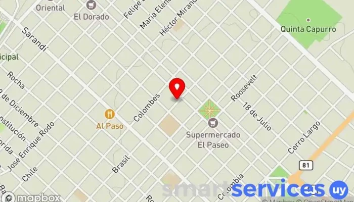 mapa de Vida Servicio de Compañía - Filial Santa Lucia, Oficinas de empresa en Santa Lucía