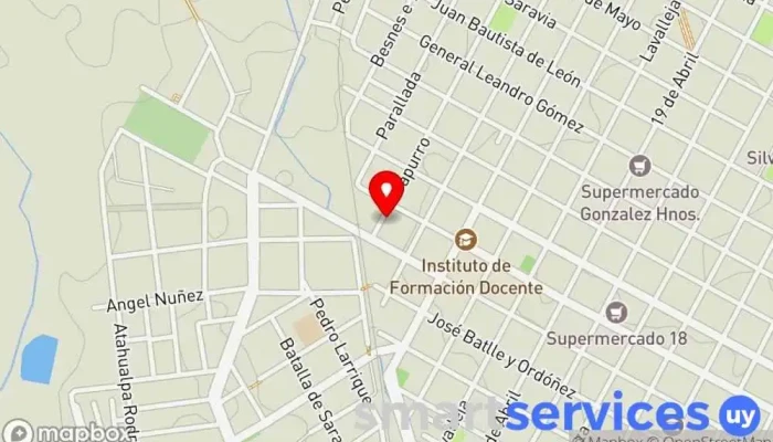 mapa de Vidalin Ramos, Galpón de Remtes Agencia de subastas inmobiliarias en Durazno
