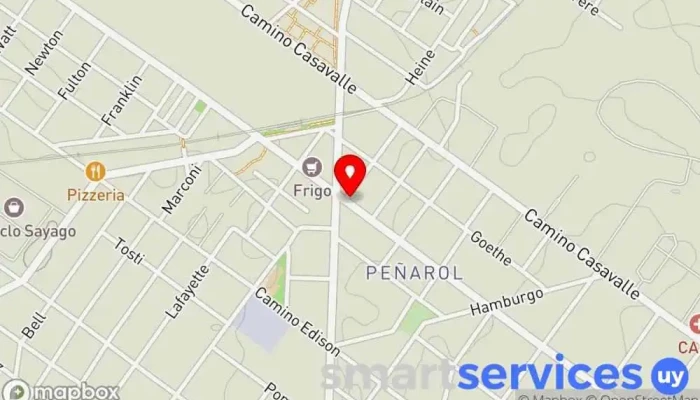 mapa de Vidrieria Peñarol Comercio en Montevideo