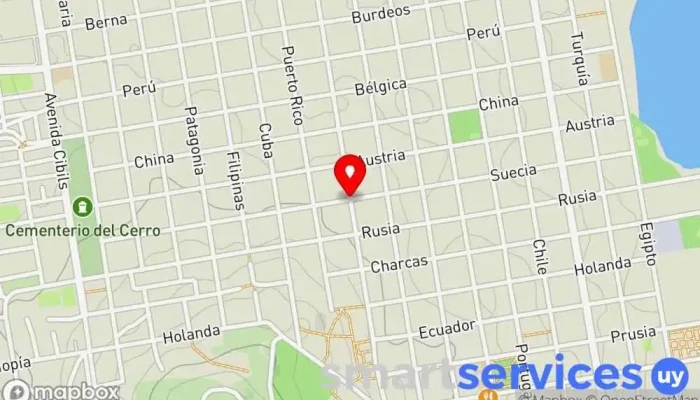 mapa de Villa del Cerro  en Montevideo