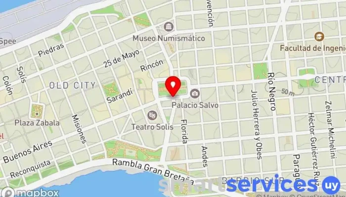 mapa de Visit USA Committee Uruguay Agencia de viajes en Montevideo