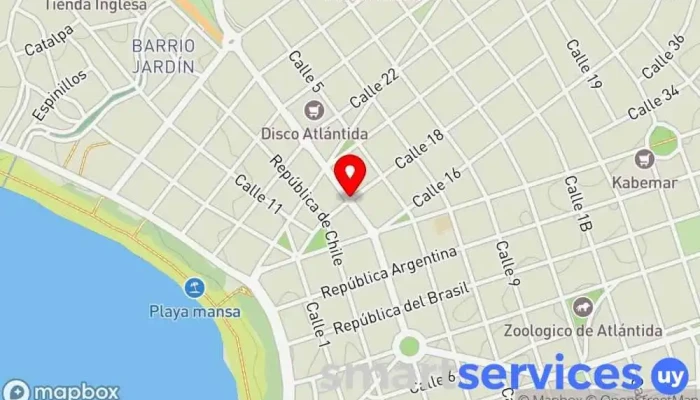 mapa de Vistanet Inmobiliaria Atlantida Agencia inmobiliaria en Atlántida