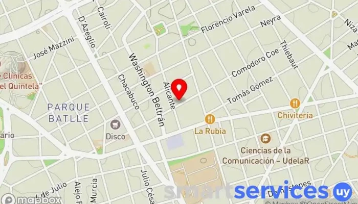 mapa de Vivitur Agencia de viajes en Montevideo