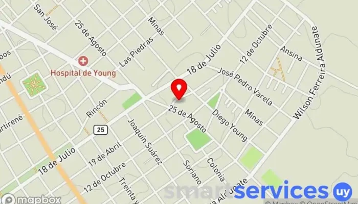 mapa de Young Casa rural en Young