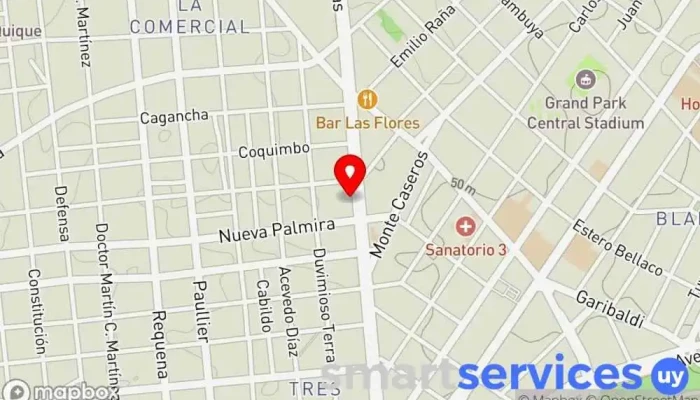 mapa de Zoe FM 91.5 Emisora de radio en Montevideo